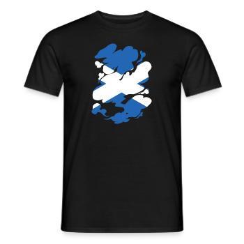 Scotland Flag Scottish Flag Alba GB UK - Men's T-Shirt - black - Front - AI Model Male 178 light (178cm)