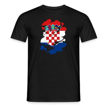 Croatie Drapeau Adriatique Zagreb Drapeau croate - T-shirt homme - noir - Devant - AI Model Male 178 light (178cm)