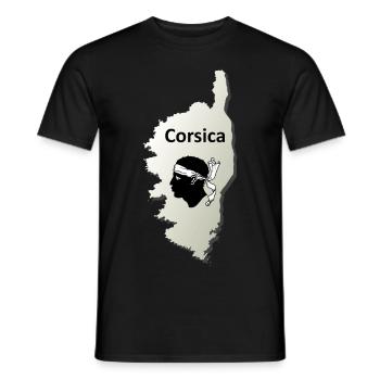 Corsica Insel in Frankreich Korsika - Männer T-Shirt - Schwarz - Vorne - AI Model Male 178 light (178cm)