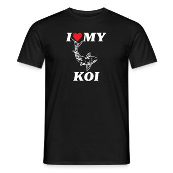 J’adore ma carpe Koi - T-shirt homme - noir - Devant - AI Model Male 178 light (178cm)