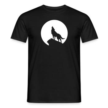 wolf - T-shirt homme - noir - Devant - AI Model Male 178 light (178cm)