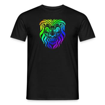 Lion | Animal | Predator | Roar - Men's T-Shirt - black - Front - AI Model Male 178 light (178cm)