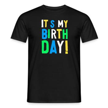 It's My Birthday Boy And Girl - Men's T-Shirt - black - Front - AI Model Male 178 light (178cm)