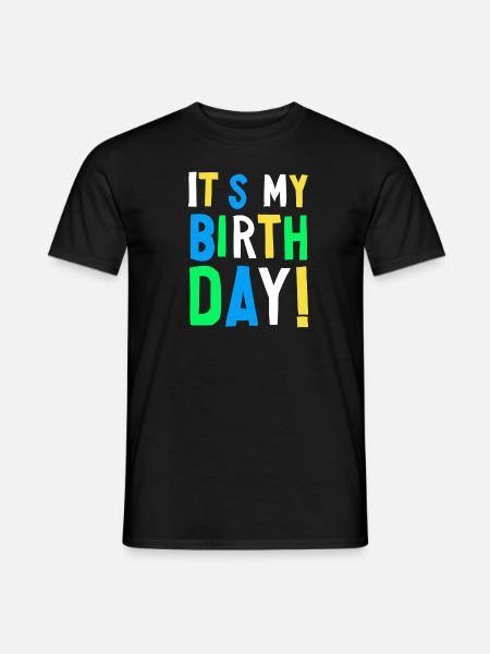 C'est Mon Anniversaire Garçon Et Fille - Mænd T-shirt - sort