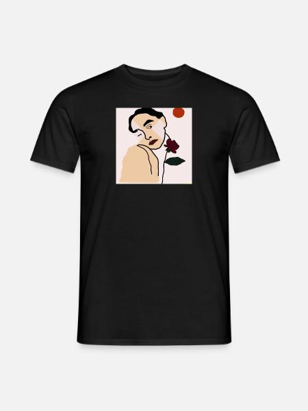 Man and Rose - Männer T-Shirt - Schwarz