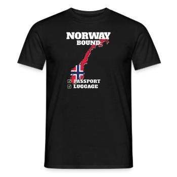 Norway Bound Country Travel Norwegian Flag - Männer T-Shirt - Schwarz - Vorne - AI Model Male 178 light (178cm)