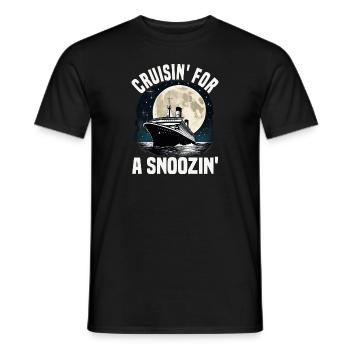 Cruising For A Snoozing Cruise Ship Vacation - Männer T-Shirt - Schwarz - Vorne - AI Model Male 178 light (178cm)