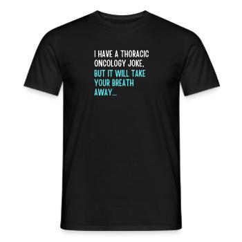 Oncology joke 2 - Men's T-Shirt - black - Front - AI Model Male 178 light (178cm)