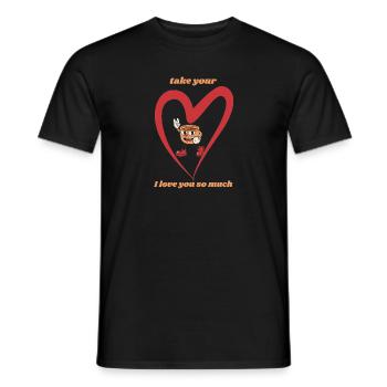 Je t’aime tellement / Je t’aime tellement....! - T-shirt homme - noir - Devant - AI Model Male 178 light (178cm)