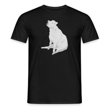 Paula die sitzende Kuh - Männer T-Shirt - Schwarz - Vorne - AI Model Male 178 light (178cm)