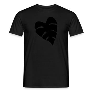 leaf 09 - Men's T-Shirt - black - Front - AI Model Male 178 light (178cm)