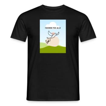 Friedenstaube - Männer T-Shirt - Schwarz - Vorne - AI Model Male 178 light (178cm)