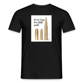 Wo Länge keine Rolle spielt - Männer T-Shirt - Schwarz - Vorne - AI Model Male 178 light (178cm)