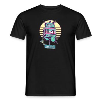 But First Salsa Retro Diner, Vintage, Dance Design - Männer T-Shirt - Schwarz - Vorne - AI Model Male 178 light (178cm)