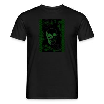 Crâne vert - T-shirt homme - noir - Devant - AI Model Male 178 light (178cm)