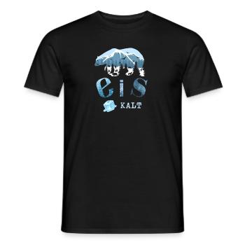 Eis Kalt - Männer T-Shirt - Schwarz - Vorne - AI Model Male 178 light (178cm)