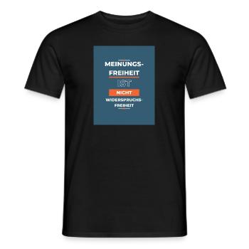 Meinungsfreiheit LWHOBT - Männer T-Shirt - Schwarz - Vorne - AI Model Male 178 light (178cm)