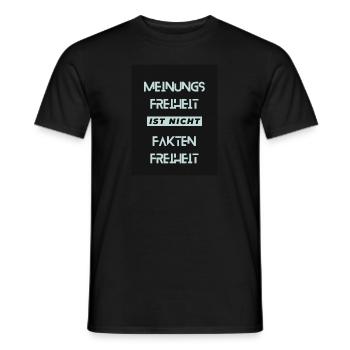 Meinungsfreiheit nicht Faktenfreiheit 1 - Männer T-Shirt - Schwarz - Vorne - AI Model Male 178 light (178cm)