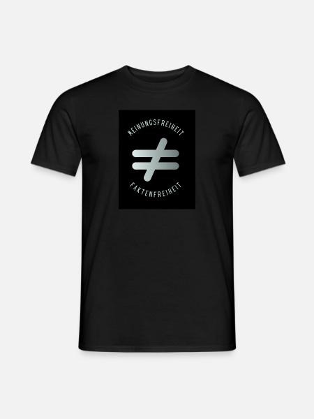 Meinungsfreiheit nicht Faktenfreiheit 4 - Männer T-Shirt - Schwarz