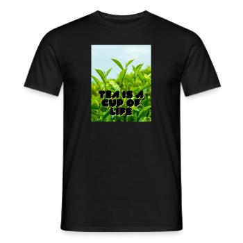 CUP OF LIFE - Männer T-Shirt - Schwarz - Vorne - AI Model Male 178 light (178cm)