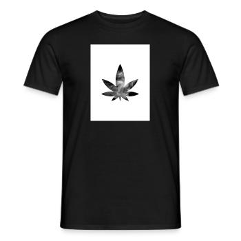 Hanf-Blatt - Männer T-Shirt - Schwarz - Vorne - AI Model Male 178 light (178cm)