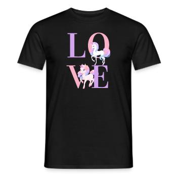 Just the girls who love horses - Men's T-Shirt - black - Front - AI Model Male 178 light (178cm)