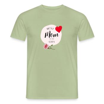 Beste Mutter der Stadt - Männer T-Shirt - Sage - Vorne - AI Model Male 178 light (178cm)