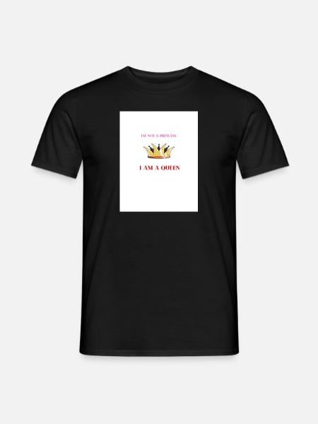 Ich bin keine Prinzessin, ich bin eine Königin - Männer T-Shirt - Schwarz
