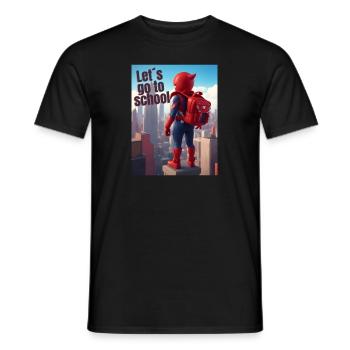 Let s go to School (Schulanfang) - Männer T-Shirt - Schwarz - Vorne - AI Model Male 178 light (178cm)