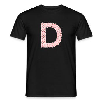 D de fleurs de cerisier - T-shirt homme - noir - Devant - AI Model Male 178 light (178cm)