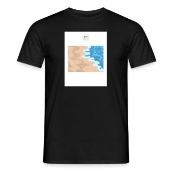 Beach Waves - Männer T-Shirt - Schwarz - Vorne - AI Model Male 178 light (178cm)