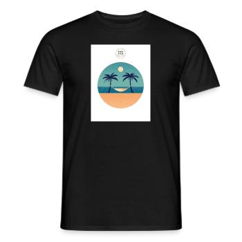 Beach Sun Relax - Männer T-Shirt - Schwarz - Vorne - AI Model Male 178 light (178cm)