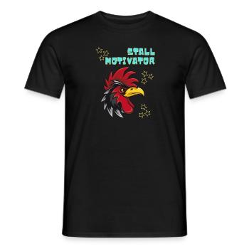 STALL MOTIVATOR - Männer T-Shirt - Schwarz - Vorne - AI Model Male 178 light (178cm)