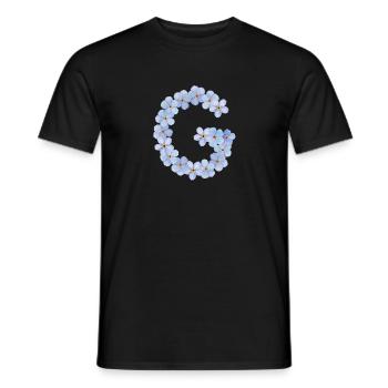 Buchstabe G - Männer T-Shirt - Schwarz - Vorne - AI Model Male 178 light (178cm)