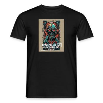 Tanzen zum Underground-Sound - Männer T-Shirt - Schwarz - Vorne - AI Model Male 178 light (178cm)