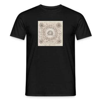 Lotus Zen - T-shirt homme - noir - Devant - AI Model Male 178 light (178cm)