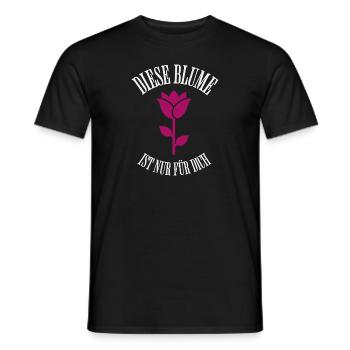 Diese Blume ist nur für Dich - Männer T-Shirt - Schwarz - Vorne - AI Model Male 178 light (178cm)