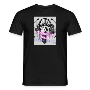 Techno is back - Männer T-Shirt - Schwarz - Vorne - AI Model Male 178 light (178cm)