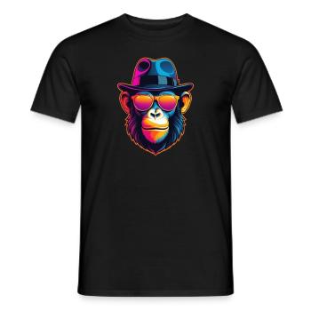 Singe Néon - T-shirt homme - noir - Devant - AI Model Male 178 light (178cm)