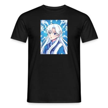 Winter Anime - Männer T-Shirt - Schwarz - Vorne - AI Model Male 178 light (178cm)