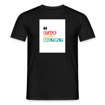 Stack Hold Multiply - Men's T-Shirt - black - Front - AI Model Male 178 light (178cm)