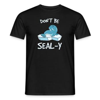 Ne soyez pas Seal-y Seal Funny Animal Puns - T-shirt homme - noir - Devant - AI Model Male 178 light (178cm)