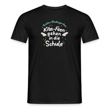 Kita-Feen Abschluss Geschenk Einschulung 1 Klasse - Männer T-Shirt - Schwarz - Vorne - AI Model Male 178 light (178cm)
