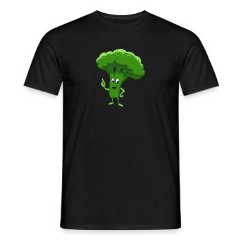 Brokkoli, Gemüse, vegetarisch, vegan - Männer T-Shirt - Schwarz - Vorne - AI Model Male 178 light (178cm)