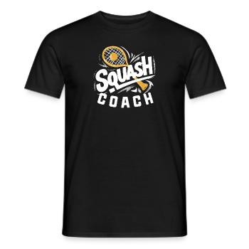 Squashspielen-Coach - Männer T-Shirt - Schwarz - Vorne - AI Model Male 178 light (178cm)