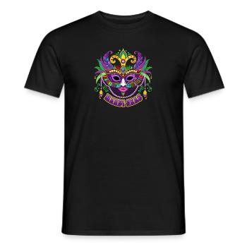 Mardi Gras - Karneval - Maske - Geschenk - Männer T-Shirt - Schwarz - Vorne - AI Model Male 178 light (178cm)