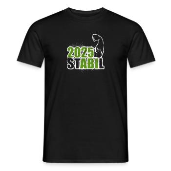 Stabil Abi 2025 - Bizeps - Abitur - Spruch - Männer T-Shirt - Schwarz - Vorne - AI Model Male 178 light (178cm)