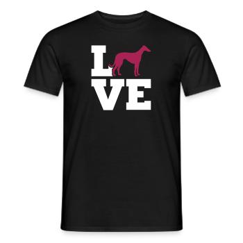 Whippet - Männer T-Shirt - Schwarz - Vorne - AI Model Male 178 light (178cm)