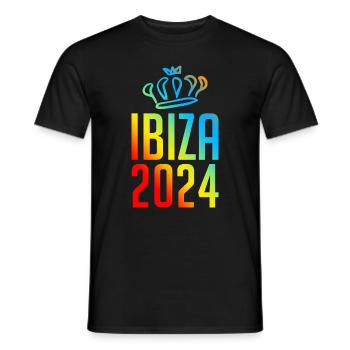 Ibiza 2024 Colorful - Men's T-Shirt - black - Front - AI Model Male 178 light (178cm)