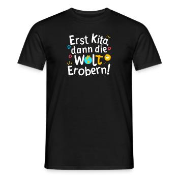 Erst Kita Absolvent Einschulung Geschenk Schulkind - Männer T-Shirt - Schwarz - Vorne - AI Model Male 178 light (178cm)